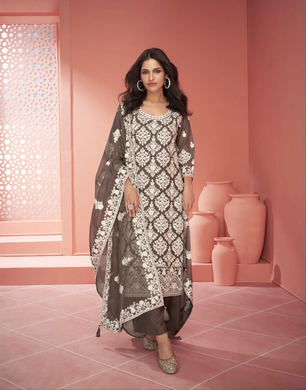 Aashirwad Raabta Organza Silk Wholesale Designer Salwar Suit Catalog — Wholesale Salwar Suits, Aashirwad Creation wholesale from Surat - Gallery Image 3